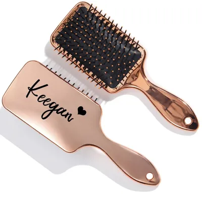 Personalised Name Hair Brush Wedding Bridesmaid Air Cushion Hair Comb Flower Girl Present Birthday