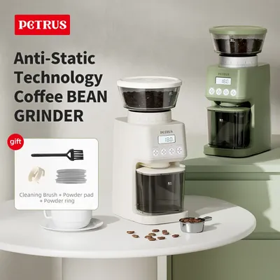 Petrus Electric Coffee Bean Grinder With 51 Precise Settings Stainless Steel Conical Burr Grinder