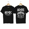 2024 Men T Shirt Casual AC Back in Black PWRUP Power DC T-shirt Oversized Sports Tops Breathable