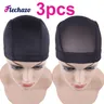 3Pcs Glueless Wig Caps For Women Black Mesh Wig Cap For Making Wigs Easier Sew In Dome Wig Cap