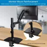 Steel Monitor Mount Reinforcement Plate Monitor Arm Reinforcement Plate for Fragile Tabletop Monitor