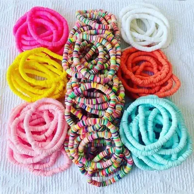 Handmade Colorful Polymer Clay Bracelets Pure Handmade Bead Boho Bracelet for Man and Woman Cheap