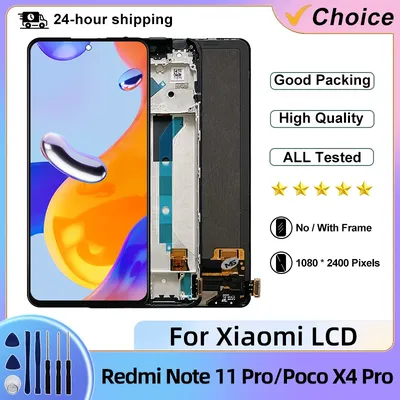 OLED For Xiaomi Redmi Note 11 Pro LCD Display Touch Screen For Xiaomi Redmi Note 11 Pro 5G Screen Digitizer 2201116SG LCD Parts