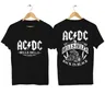 2024 Men T Shirt Casual AC Back in Black PWRUP Power DC T-shirt Oversized Sports Tops Breathable
