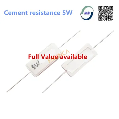 10pcs Cement resistance 5W 0.1R 0.1ohm 0.1 0.22 0.25 0.33 0.5 1 2 2.2 10 ohm 0.22R 0.33R 0.25R 0.33R