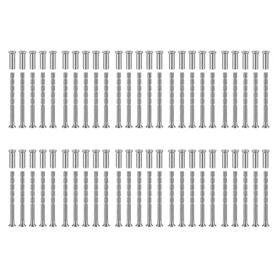 50 Pack 4mm Door Handle Screws set Door Handle Through Fixings for Door Handle Roses Knobs Door Lock & Escutcheons