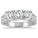 SZUL Women s 2 Carat TW Diamond Three Stone Ring in 14K White Gold (J-K-L Color I2-I3 Clarity)