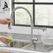 Silver Kitchen Water Taps Sink Faucet Kitchen Normal Hot & Cold Deck Mounted Single Hole Water