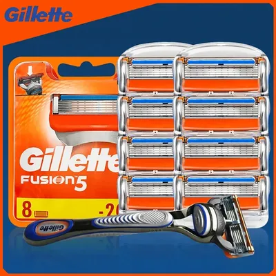 Original Gillette Fusion 5 Men's Razor Blades 5 Layers Safety Manual Shaving Head Anti-Friction
