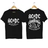 Men Women T Shirt Casual AC Back in Black PWRUP Power DC T-shirt Brand Sports Tops Breathable