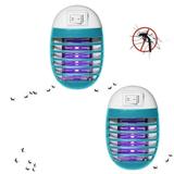 RUseeN 2 Pack Bug Zapper Indoor Electronic Fly Trap Insect Killer Mosquitoes Killer Mosquito Zapper with Blue Lights for Living Room