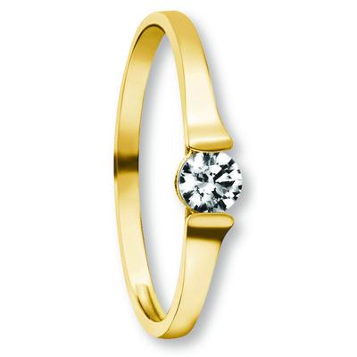 Goldring ONE ELEMENT "Zirkonia Ring aus 333 Gelbgold" Gr. 54, gold, Fingerringe, Damen, 54,mit Zirkonia, Gelbgold 333, Damen Gold Schmuck Image