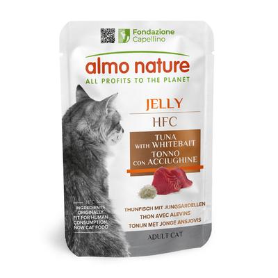 24x55g Tuna & Whitebait Pouches Jelly HFC Almo Nature Wet Cat Food