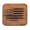 Versacarry Leather Mouse Pad - 9x8in Brown - Flag M270-FLAG