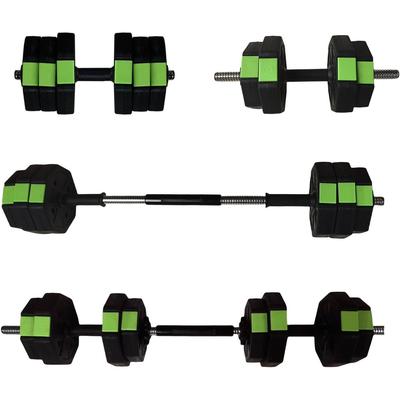 Adjustable Dumbbell Set,Adjustable Dumbbell Set with Iron Handle,30lbs/44lbs Weight Set - Green - 30LB