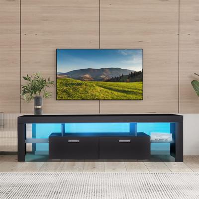 Modern TV Stand Entertainment Center for TV up to 75" with Storage