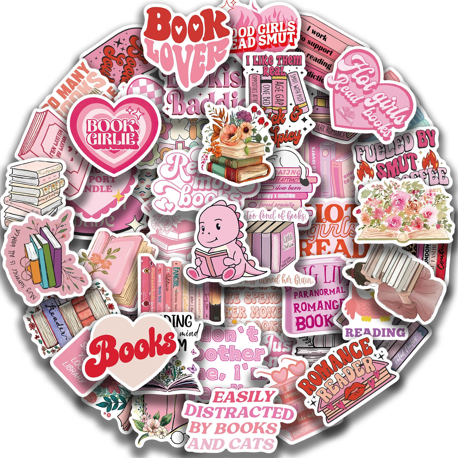 50 pièces rose livre autocollants bricolage journal portable bagages Skateboard Graffiti décalcomanies amusant enfants classiques jouets