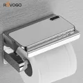 ROVOGO SUS 304 porte-papier hygiénique en acier inoxydable avec étagère pour téléphone, porte-papier hygiénique porte-rouleau de papier toilette