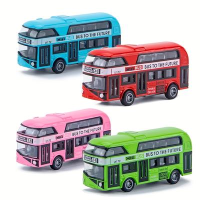 Toy Car, Retro Alloy Double-layer Bus Model Pull B...