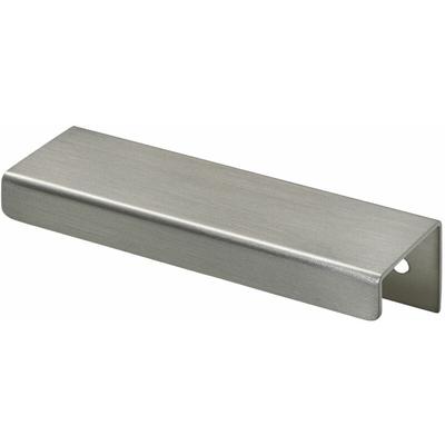 Hettich - Möbelgriff Aluminium Edelstahl Optik 12,5 x 100 x 35 mm - 1 Stück Filzgleiter & Image
