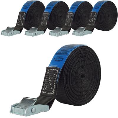 Baumarktplus - 5x Spanngurt Gurt Zurrgurt Klemmschloss Auto 1-tlg 6m 250 kg schwarz Image