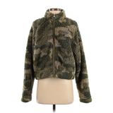 Hollister Fleece Jacket: Green Animal Print Jackets & Outerwear - Women's Size Small