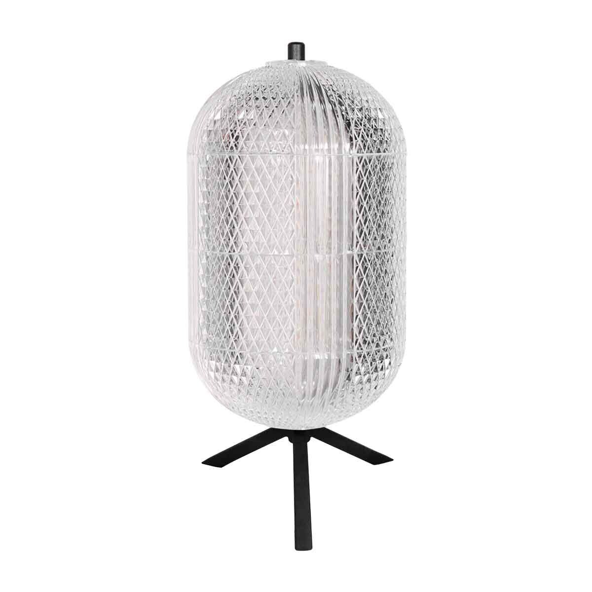 Mexlite Tischleuchte 1-fl. "Geripu" 3841ZW Schwarz + Transparent Image