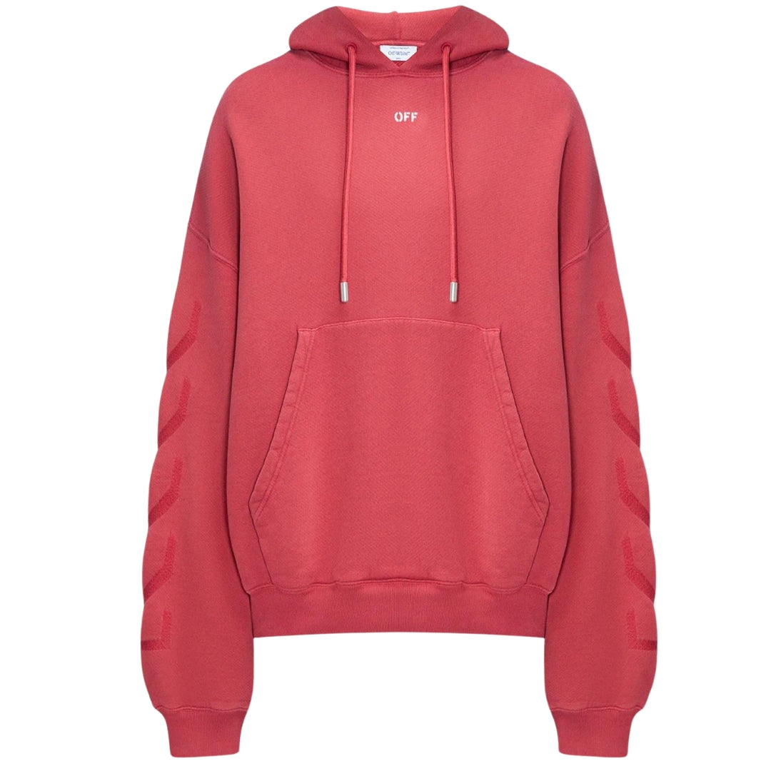 Off-White St. Matthew Design Skate Fit Kapuzenpullover in verwaschenem Rot Image