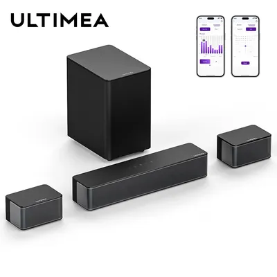 ULTIMEA 320W 5.1 Soundbar for Smart TV,3D Virtual Surround Sound System,Sound Bars for TV with Subwoofer and Rear Speakers