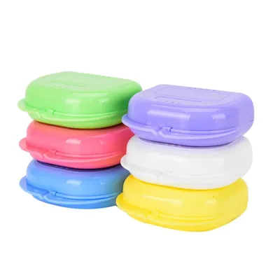 50 Pieces Denture Storage Box Partial Denture Case Orthodontic Prosthesis Teeth Container Boxes