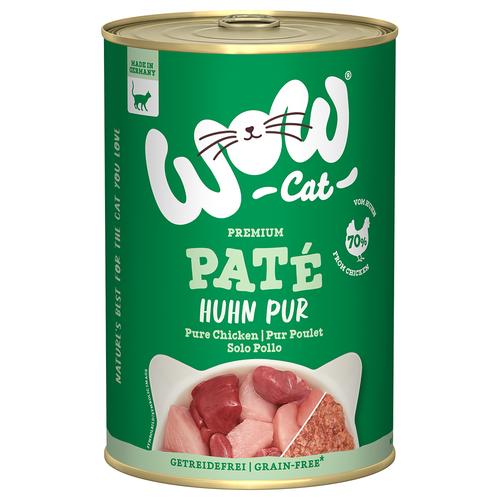 Sparpaket: 12x400g WOW Cat Adult Huhn Pur Katzenfutter nass