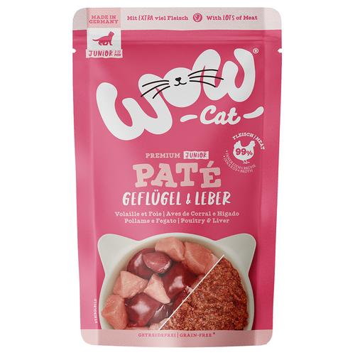 12x 125g WOW Cat Junior Geflügel & Leber Katzenfutter nass