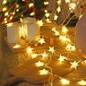 weihnachtsgirlande lichterkette aa batterieleistung led kugelförmige sterne wasserdichte außeninnenbeleuchtung weihnachten hochzeit neujahr partydekoration warme beleuchtung