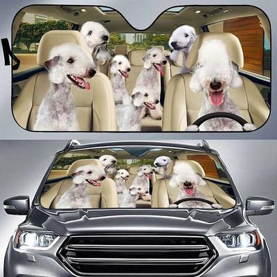 Fun Pet Pattern Car Sunshade - 3D Printed Front Windshield Sun Blocker - UV Protection and Heat Shield