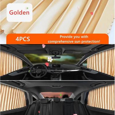 Universal Fit Magnetic Car Side Window Privacy Sunshade,2 Pairs(Front and Rear Mirrors),Sunshade, and Light Blocking for Cars, Vans, and Sedans - Automotive Sun Protection and Privacy Shield