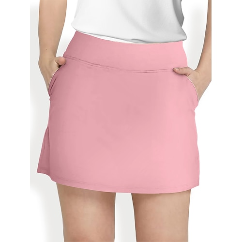 Damen Tennisröcke Golf-Röcke Dunkelrosa Schwarz Weiß Sonnenschutz Tenniskleidung Damen-Golfkleidung, Kleidung, Outfits, Kleidung Image