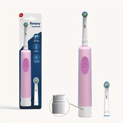 Induction Electric Toothbrush Set for Couples - Soft Hair Rotary Round Head Automatic Compatible Brush Heads Ideal for Men and Women Promotes Oral Health