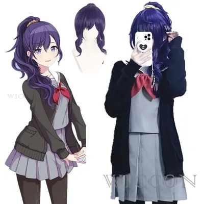 Asahina Mafuyu Cosplay Kostüm Perücke JK Pullover Uniform Spiel Projekt Sekai Bunte Bühne Cosplay Halloween Party Outfit Für Frauen Image