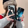 Demon Slayer Muichiro Cell Phone Case for iPhone 15 14 13 12 11 X XR XS 8 7 Pro Max Plus Mini Black