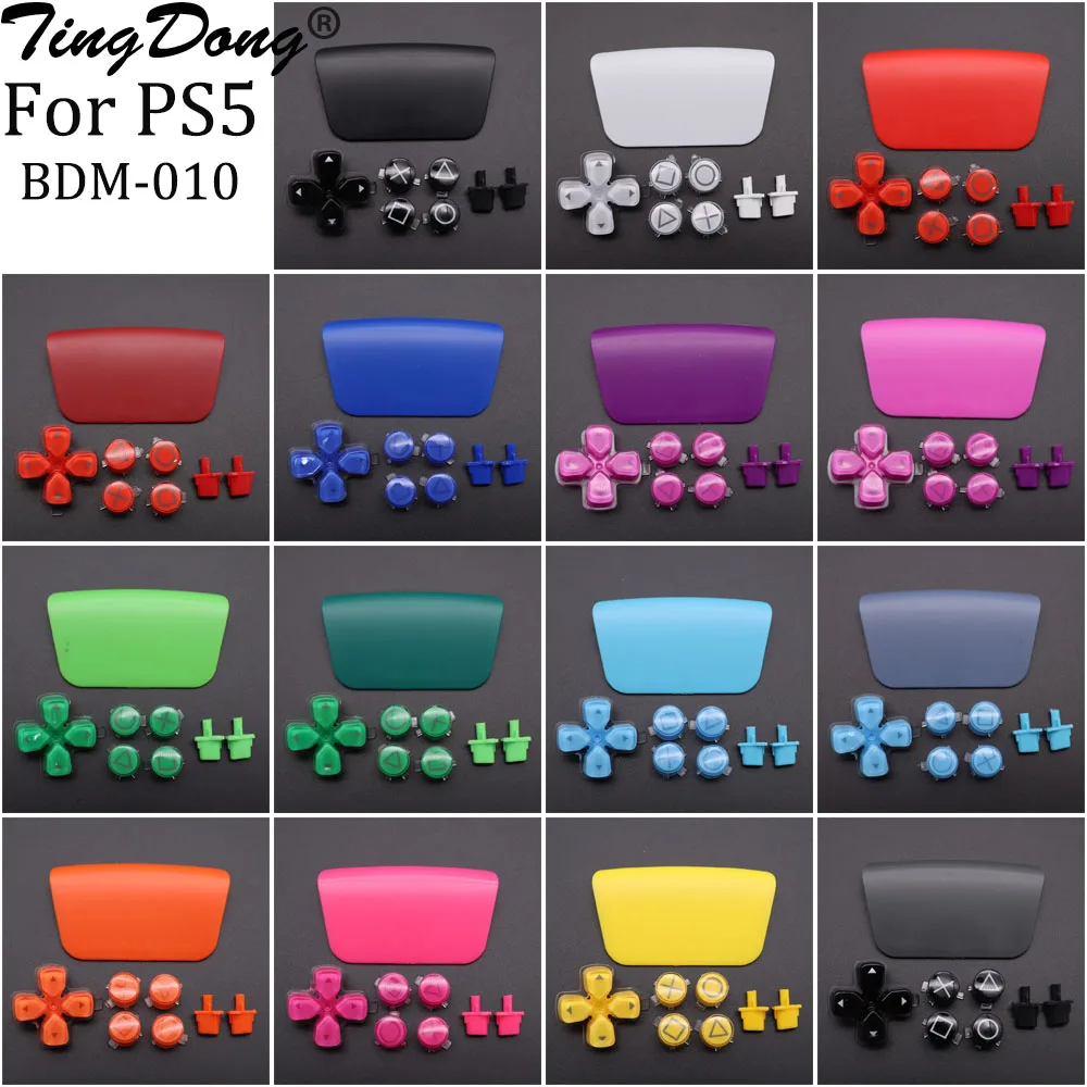 Für PS5 BDM-010 V1 1.0 Controller-Taste Cross ABXY D Pad Driection Key Kit & Touchpad & Option und Share-Tasten Image