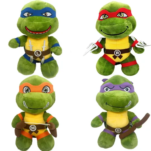 Anime tmnt Plüsch puppen 20-25cm Spiel Ninja Schildkröten Leo Raph Mike Don Stofftiere Schildkröte