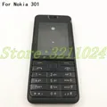 Per Nokia 301 Asha N301 versione doppia scheda custodia completa completa per telefono cellulare custodia tastiera inglese