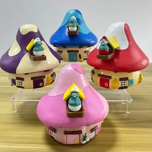 Schlumpf fette Schlumpf Anime Figuren blaue Schwester Puppe Cartoon Pilz Modell Spielzeug Haus