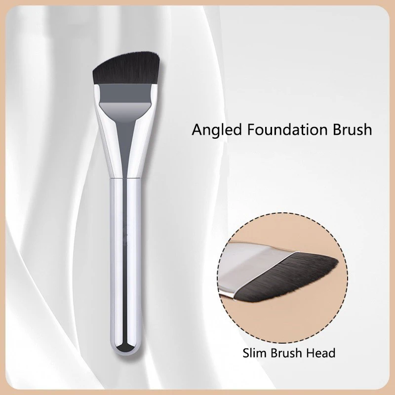 1 Stück abgewinkelte schlanke flüssige Foundation Make-up Pinsel Maske Foundation Make-up Pinsel BB Creme ultra dünn ohne Fehler Applikator Werkzeuge Image