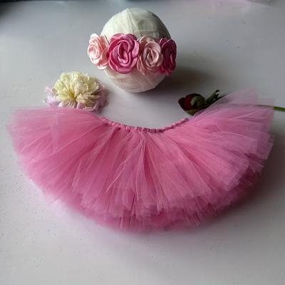 Adorable Pink Newborn Tutu & Flower Headband Set -...