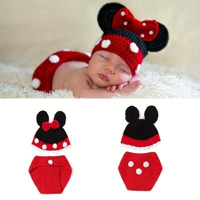 Adorable Hand-knitted Mouse Costume Set For Kids - Perfect For Photo Shoots, Christmas Halloween Thanksgiving Day Gift