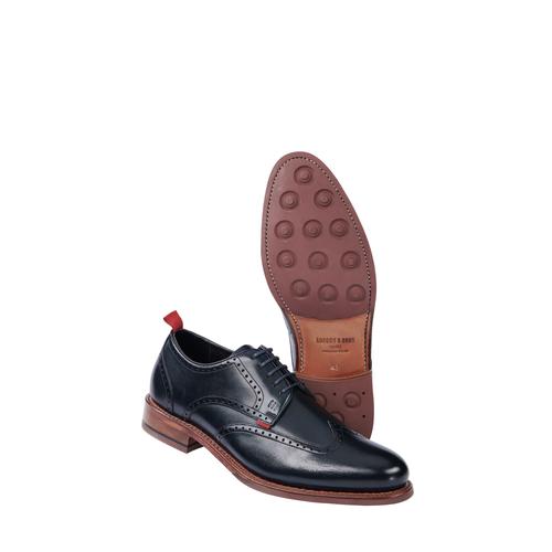 Gordon & Bros Herren Budapester-Schuhe Blau einfarbig