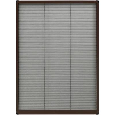 Vidaxl - Insektenschutz-Plissee für Fenster Aluminium Braun 80x120 cm Image