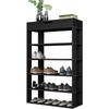 Schuhregal aus Holzverbundstoff mit 5 Ebenen,Schuhregal für Wohnzimmer und Flur,Größe 75 x 24 x 94