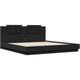 Cadre de lit avec tête de lit noir 160x200 cm bois d'ingénierie Vidaxl Noir